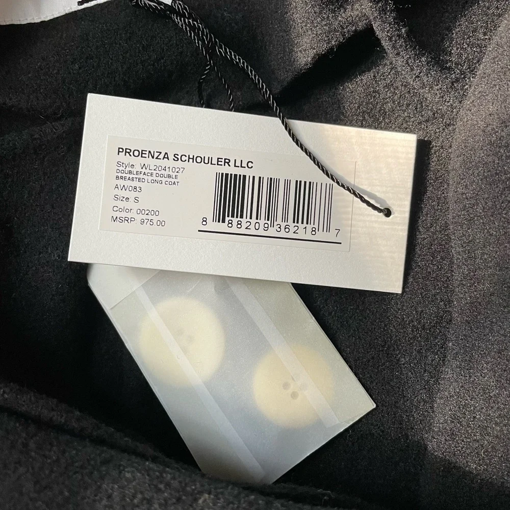 NWT Proenza Schouler white label double breasted long coat wool cashmere luxe - Picture 14 of 14